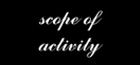 Scope of activity